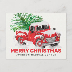 Cartão Postal Feriado de Natal do Caminhão Vermelho Clássico c