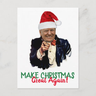 Cartão Postal Feriado de Natal do Presidente Donald Trump