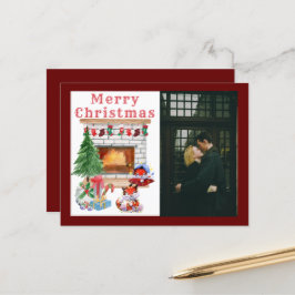 Cartão Postal Feriado de Natal em Foto