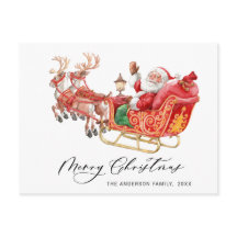 Feriado de Natal Santa Claus Sleigh