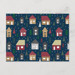 Cartão Postal Feriado de Padrão da Casa de Natal Imobiliária