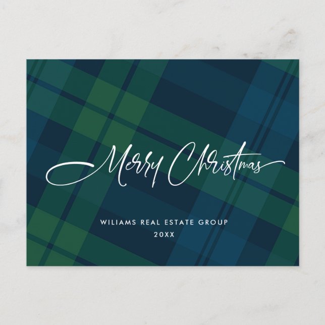 Cartão Postal Feriado de Saudação Corporativa da Xadrez de Natal (Frente)