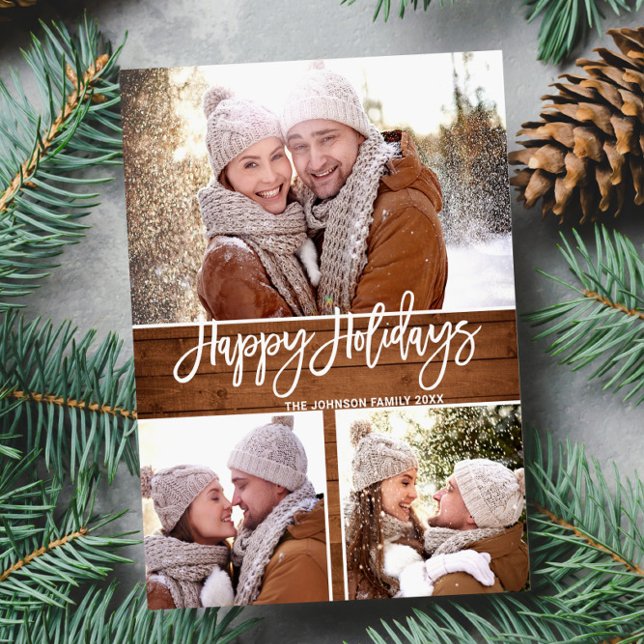 Cartão Postal Feriado de saudação de 3 FOTOS para o Natal Russo (Criador carregado)