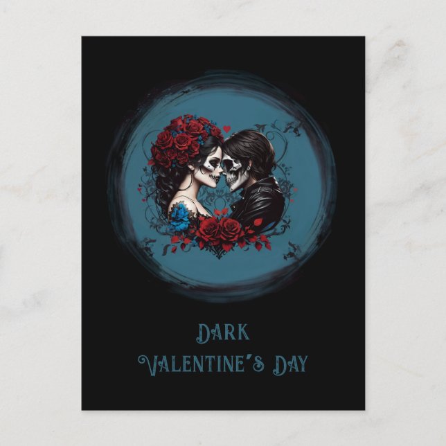 Cartão Postal Feriado do Dia de os namorados Casal Gótico (Frente)