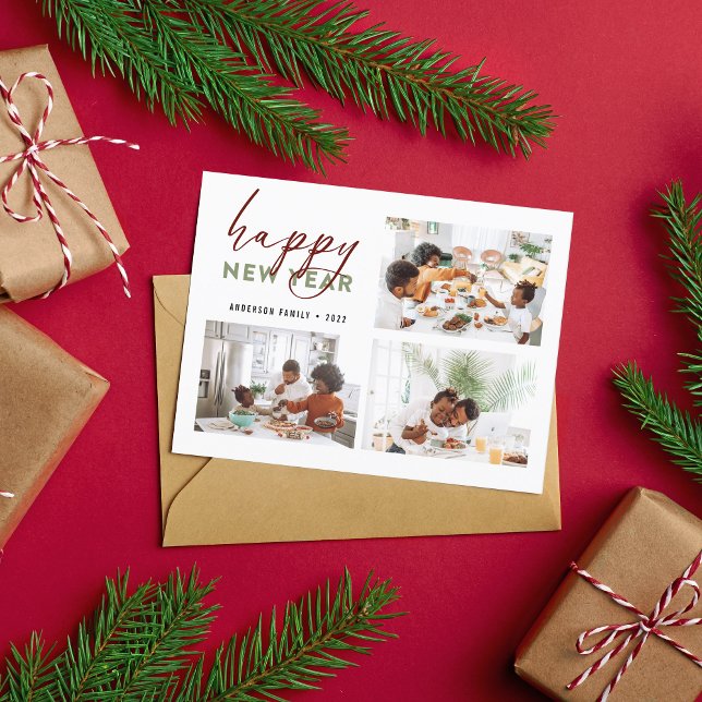 Cartão Postal Feriado em Fotografia do Feliz ano novo Chic (Criador carregado)