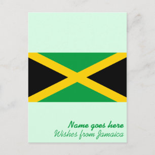 Cartão Postal Feriado/Férias de Bandeira jamaicana Personalizada
