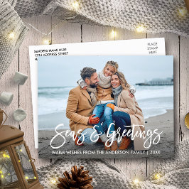 Cartão Postal Feriado moderno de Seas e Saudações de Escoteiro