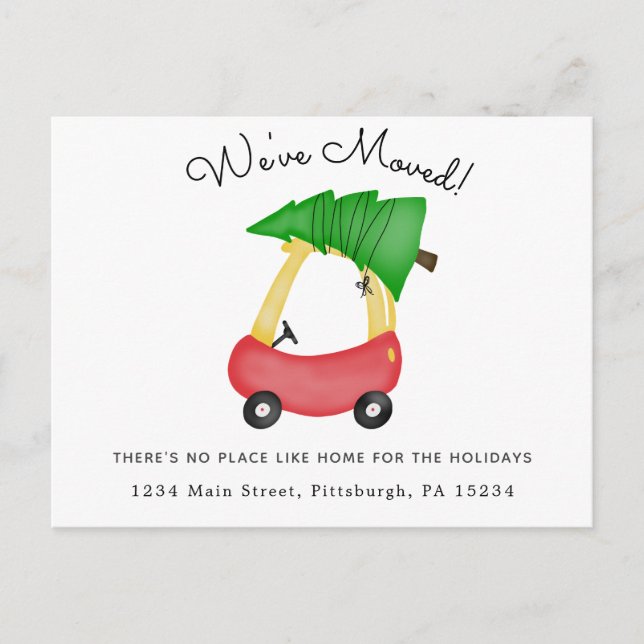 Cartão Postal Feriado Mudamos o novo lançamento (Frente)