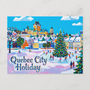 Cartão Postal Feriado na Cidade de Quebec Canadá
