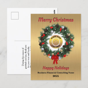 Cartão Postal Feriados de logotipos de empresas de Natal