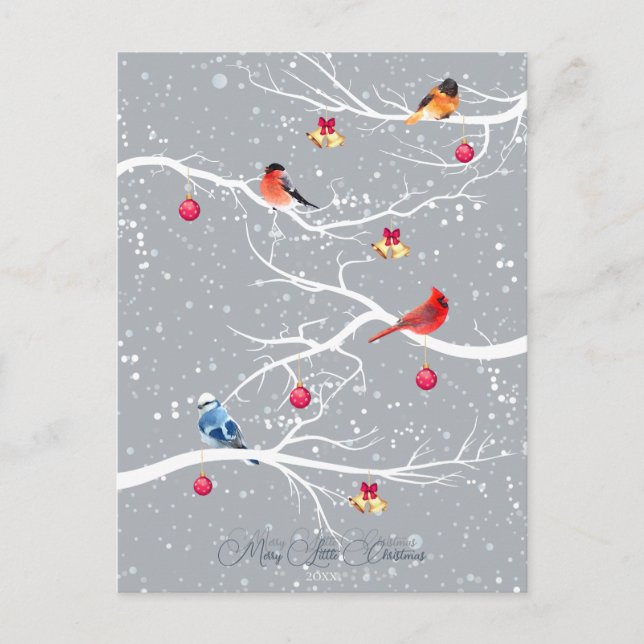 Cartão Postal Feriados de Natal na Wonderland de inverno (Frente)