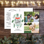 Cartão Postal Feriados Felizes Desenho de Mão 2 Fotos<br><div class="desc">Envie desejos de feriado com este cartão-postal festivo com suas duas fotos e um adorno de árvore desenhado pela mão divertida. O backside oferece espaço para uma nota digitada ou exclusão para deixar espaço para uma nota manuscrita. Divertido e festivo, mas simples e moderno - um cartão que certamente difunde...</div>