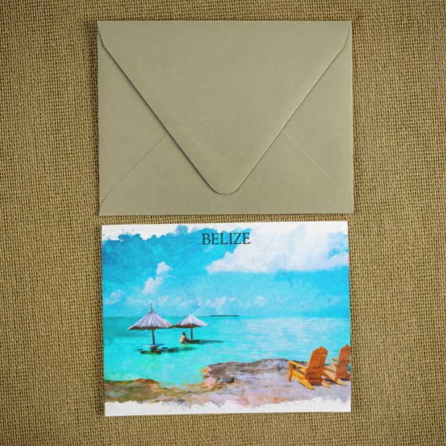 Cartão Postal Férias de Belize Tropicais (belize tropical beach view postcard)
