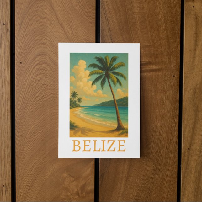 Cartão Postal Férias de Caribe de praia de Belize Tropical (Tropical Belize Beach Caribbean Vacation Postcard)