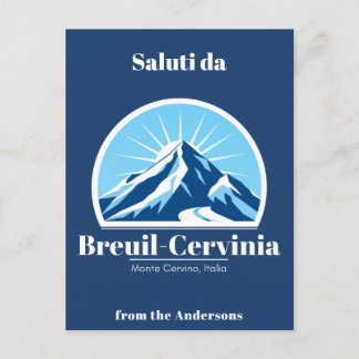 Cartão Postal Férias de esqui do Breuil-Cervinia Monte Cervino I