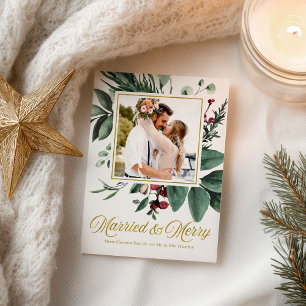 Cartão Postal Férias de Natal Casados e Alegres Foto