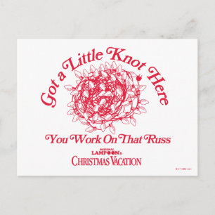 Cartão Postal Férias de Natal Dê um pequeno nó aqui