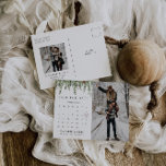 Cartão Postal Férias de Natal Foto de inverno Salvar a Data<br><div class="desc">Esta é uma rústica salvação do cartão postal com uma bela gota verde e uma simples fonte. Use o botão "personalizar esta modelo" para fazer com que isso salve a data completamente sua.</div>