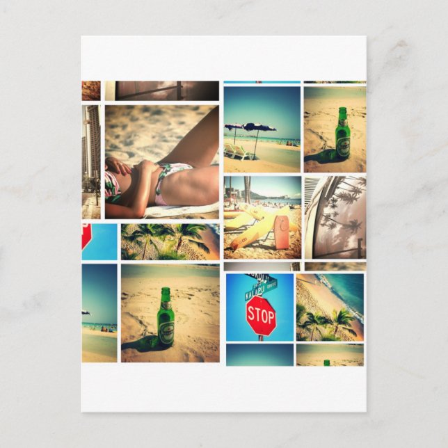 Cartão Postal Férias de verão (Frente)