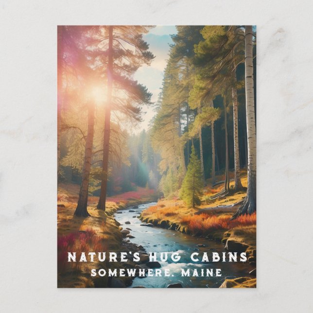 Cartão Postal *~* Férias do Fluxo Maine Forest Woods AP49 (Frente)