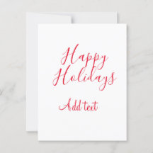 Férias felizes Natal vermelho caligrafia simples m