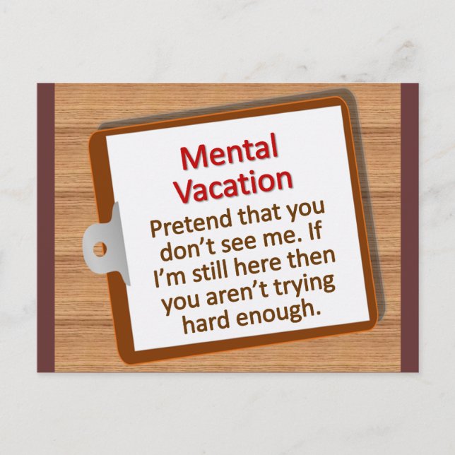 Cartão Postal Férias Mentais (Frente)