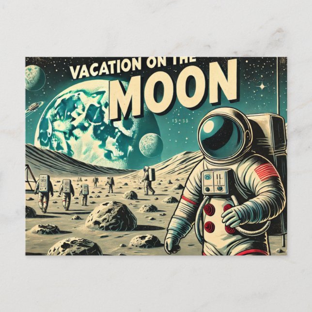 Cartão Postal Férias na Lua (Frente)