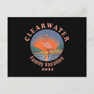 Cartão Postal Férias no Flamingo de Clearwater 2021 Flamingo E