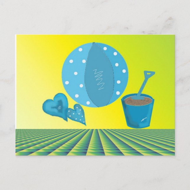 Cartão Postal Férias Summer Beach (Frente)