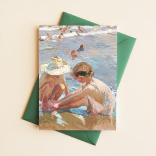 Cartão Postal Ferido Foot Joaquín Sorolla Impressionista Espanho