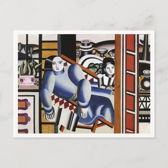 Cartão Postal Fernand Léger, 1922, La femme et l'enfant, Modern (Frente)