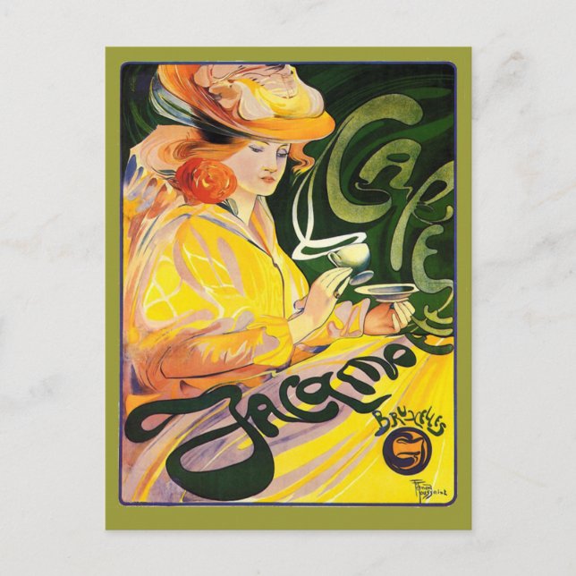 Cartão Postal Fernand Toussaint ~ Cafe Jacqmotte (Frente)