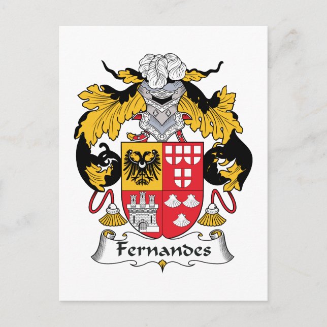 Cartão Postal Fernandes Family Crest (Frente)
