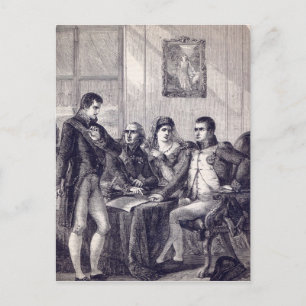 Cartão Postal Fernando de Espanha renunciando sua coroa