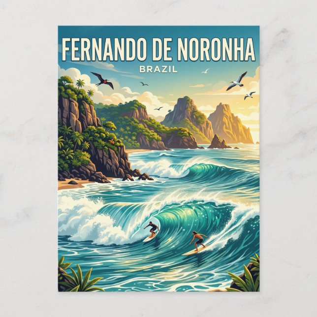 Cartão Postal Fernando de Noronha Brasil (Frente)