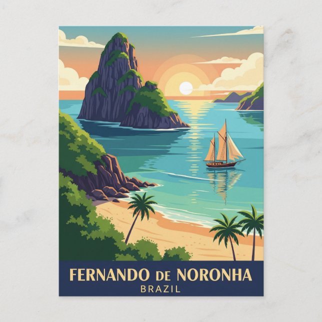 Cartão Postal Fernando de Noronha Brasil (Frente)