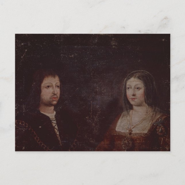Cartão Postal Fernando II de Aragão e Isabella I de Castela (Frente)