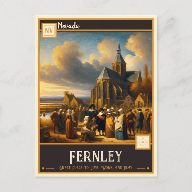 Cartão Postal Fernley, Nevada | Vintage (Frente)