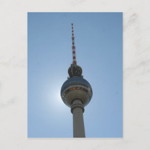 Cartão Postal fernsehturm berlin azul