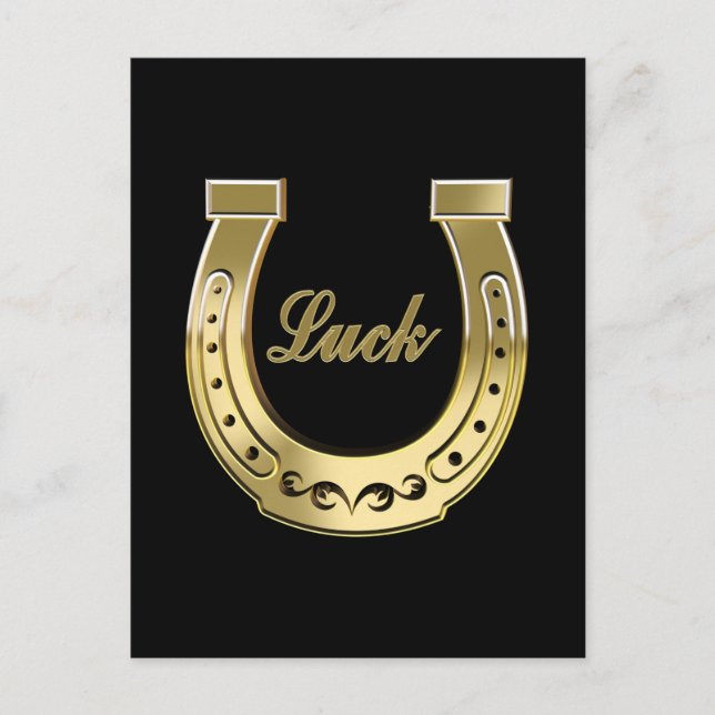 Cartão Postal ferradura ouro (Frente)