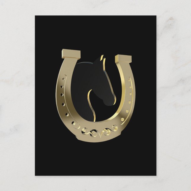 Cartão Postal ferradura ouro (Frente)