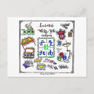 Cartão Postal Ferramenta Mahjong