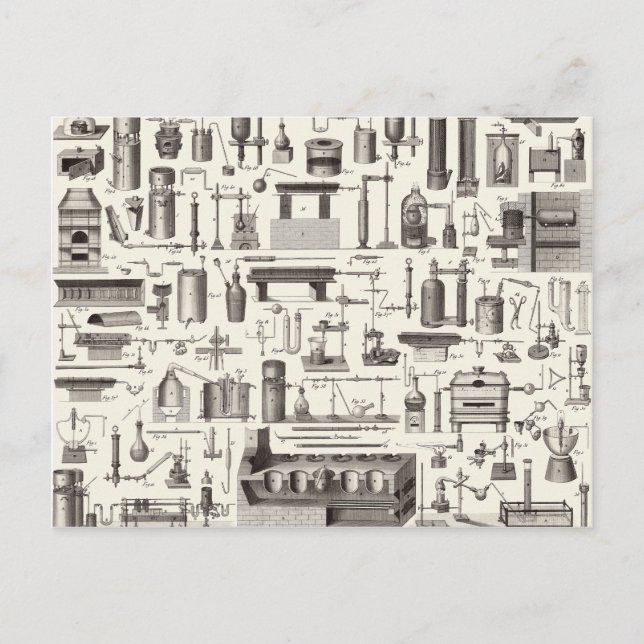 Cartão Postal Ferramentas Científicas (Frente)
