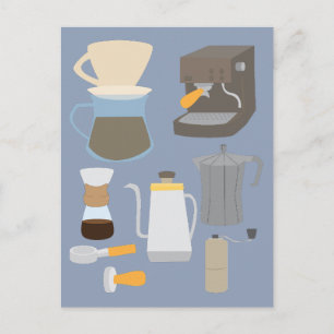 Cartão Postal Ferramentas de Cafeteira