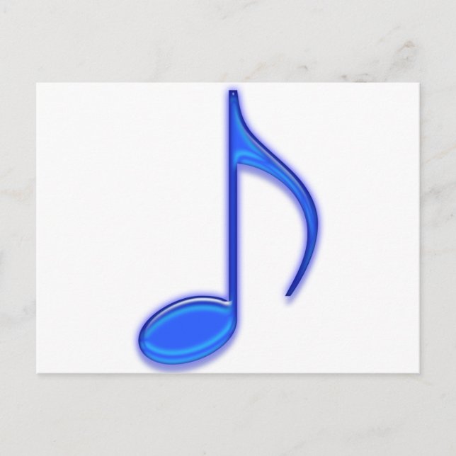 Cartão Postal Ferramentas de Música Azul (Frente)