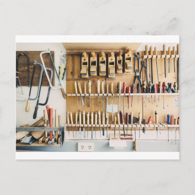 Cartão Postal Ferramentas DIY Pai para entusiastas Dia de os pai (Frente)