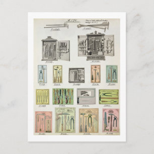 Cartão Postal Ferramentas e caixas de ferramentas de um catálogo