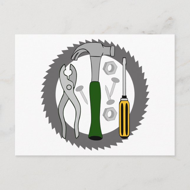 Cartão Postal Ferramentas para Handyman (Frente)