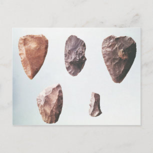 Cartão Postal Ferramentas pré-históricas de pedra, de Grotte de