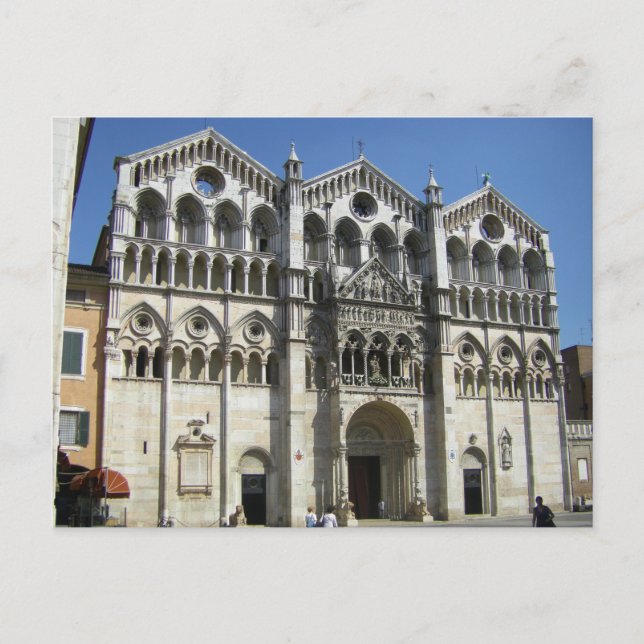 Cartão Postal Ferrara (Itália) - cattedrale (Frente)